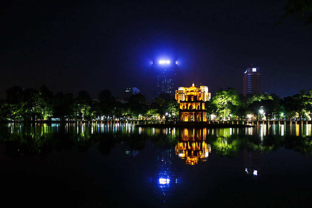 Nighttime at Hoan Kiem Lake